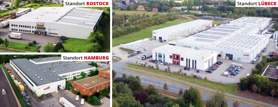 3 Standorte: Lübeck, Rostock und Hamburg - Luftbild